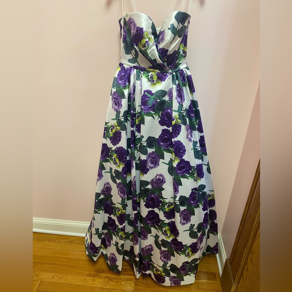 Max Duggal Floral Gown